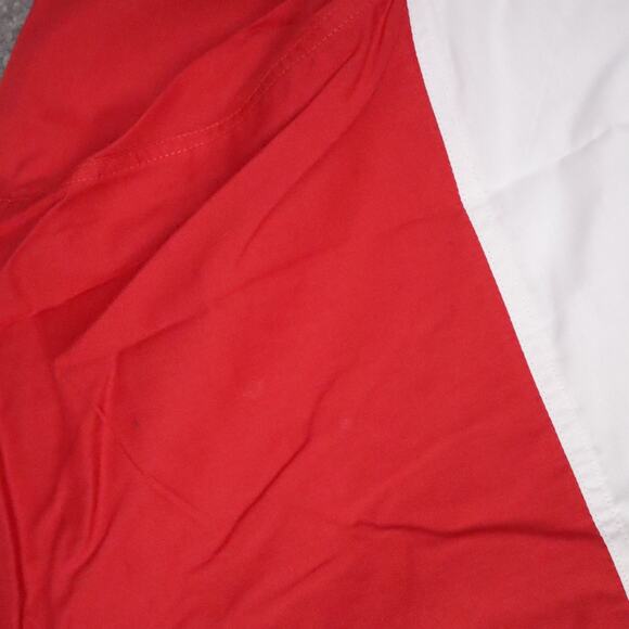 VTG 80s 90s Award Deadstock Large Red White Striped Short Sleeve Collared Shirt - Picture 11 of 11